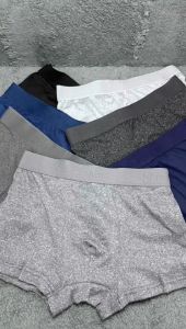 Mens Underwear Boxer กางเกงในผู้ชายสีทึบ ผ้านุ่ม ฝ้ายแท้100% สวมใส่สบาย เหมาะสำหรับผู้ชายทุกคน