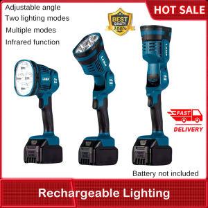 ⭐️【มีในสต๊อก+คลังสินค้าท้องถิ่น】⭐ไฟฉายฉุกเฉิน LED แบบชาร์จไฟได้พับได้กลางแจ้งตะเกียงตกปลากลางคืนลิเธียมพลังงานสูงสำหรับแบตเตอรี่ Makita