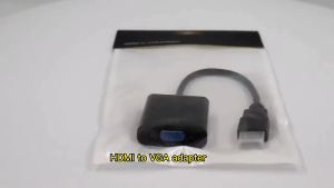 (SG) HDMI to VGA Video Adapter 2K 1080p 60Hz Full Ultra HD High Definition | For Monitor Projector TV Laptop PC Computer Display | Gaming Streaming Coverter Cable