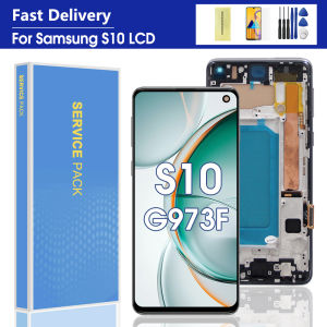 For Samsung S10 G973 G973F SM-G973F LCD Screen with Frame Digital Touch Screen Display Assembly Replacement for Digital Devices