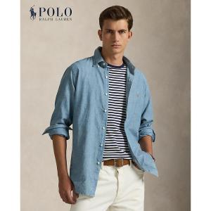Polo Ralph Lauren Men Classic Fit Indigo Chambray Long Sleeve Shirt