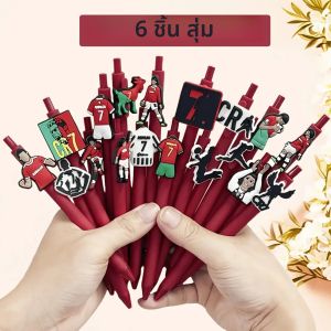 ปากกาฟุตบอลรุ่น Red Series 6/12/18 ชิ้น ปากกาลูกลื่นรูปทรงพัดลม ของขวัญสำหรับแฟนฟุตบอล ของขวัญสำหรับคนรักฟุตบอล