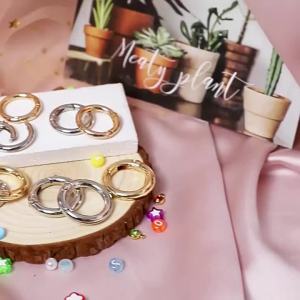 5 Chiếc Móc Khóa Kim Loại Hình Chữ O 33MM/23MM Có Thể Mở Dạng Móc Carabiner Kẹp Túi Móc Treo Dùng Làm Phụ Kiện DIY Nối Đồ Trang Sức Khóa Dây Xích Chó