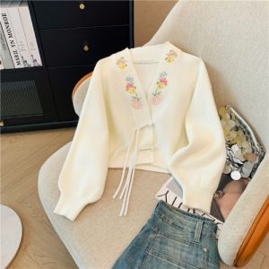 AIYITI | New Chinese Style Mandarin Collar Knit Cardigan