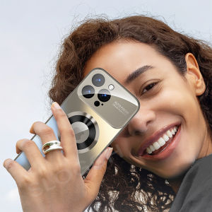 MagSafe Phone Case For iPhone 15 14 13 12 Pro Max Plus with Glass Camera Lens Protector Blck Cover For iPhone 15 Pro Max Military grade Shockproof Protective Casing