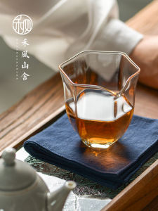 High Borosilicate Thickened Hexagonal Chinese Style Tea Set Gongfu Tea Pottery Sea Fair Cup Heat Resistant Tea Ceremony