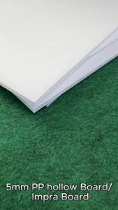 5mm thick PP Corrugated Board /PP Hollow/ Impra Board/Plastic Board/Stationery/Living Art  White