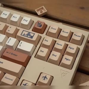 143 Keys Rerto Stamp Keycaps Cherry Profile Dye Sublimation PBT Keycaps For MX Mechanical Gaming Keyboard Kit