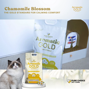 Pure Choice Aromatic Gold Cat Litter Chamomile Blossom 10L/8kg