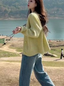 Spring This Year Popular Beautiful Tops Female New Arrival Milk Fufu Sweater Outwear Stylish Niche Style Knitting Cardigan