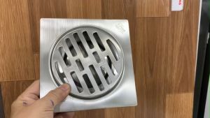 Phễu thoát sàn Viva KAG-TS78 15x15cm D90 phễu thoát sàn SUS304 đúc liền khối sales 40% hố ga chống hôi inox 304 dày 1.5 ly