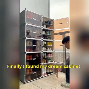 STON Dustproof Shoe Cabinet Capacity Acrylic Shoe Rack Shoe Storage Box Double Capacity Thick Boots Cabinet