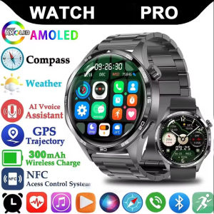 New watch5 Pro GPS NFC Smart Watch Men 360*360 AMOLED Screen Heart rate Bluetooth Call IP67 Waterproof Man Smartwatch 2025