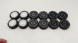 1:14 Rc Rally Rubber Tires & Plastic Wheel Rims 12mm Hex for MJX 14301 14302 14303 14304 Tamiya1/14 Scale RC On Road Car 4pcs