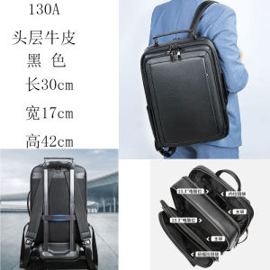 Leather Mens Backpack Special Offer Top Layer Cowhide Casual Crossbody Bag Double Shoulder Strap Modern Neutral Style for Daily Use