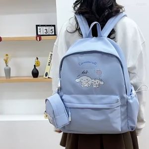 Walshop - Tas Ransel Premium Sanrio Sekolah Kuromi Melody Cinnamoroll Free Mini Pouch - TPS037