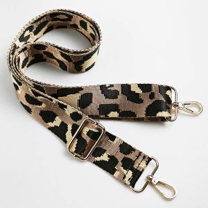 1 Piece 1.50inch Wide Adjustable Handbag Purse Strap Replacement Crossbody Shoulder Strap Leopard Jacquarded Strap