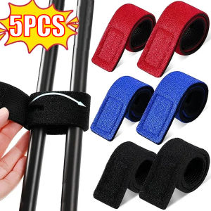 5PCS Adjustable Fishing Rod Tie Holder Elastic Wrap Strap Rod Holder Fastener Cable Tie for Casting Rod Fly Fishing Outdoor Fishing Equipment Accessories