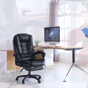 SKY E-COMMERCE CO.Ltd COD Leather Office Chair Computer Chair Comfortable Lazy Leisure Chair Lifting Boss Chair Massage Chair