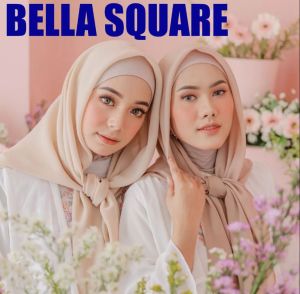 HIJAB SEGI 4 BELLA SQUARE JILBAB S4 BELLA SQUARE KERUDUNG SEGI4 POLOS POLLYCOTON