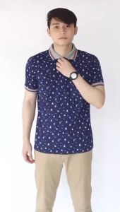 Liso wear - Kaos Polo shirt motif full print lengan pendek | kaos kerah pria kd 002