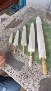 ร่มกระดาษไซส์ใหญ่ 84 ชม ร่มไม้ DIY ร่มยาบ ร่มชาติ ร่มสีขาว ร่มหน้าอากาศ ร่มผสม ร่มจีน