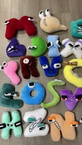 26PCS/Set Alphabet Plush Toy Alphabet Lore & Number Stuffed Doll Preschool Educational English Math ABC 123 Toy for Kids
