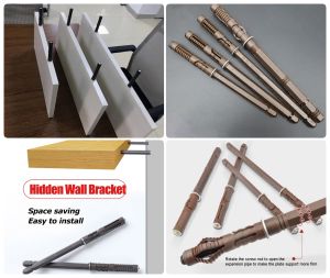 Heavy Duty Invisible Hidden Floating Shelf Bracket Fixed Support Partition Wall Shelf