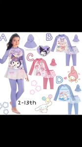 Baju Renang Anak Perempuan Muslim 3PCS Atasan Celana Hijab Karakter Kuromi My Melody