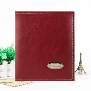 Guangmei Leather 7-inch Postcard Storage Book Album Photo Album Wine Red Photo Memories Book Postcard Storage Book