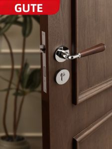 GUTE | Vintage French Walnut Style Bedroom Door Lock Magnetic Silent