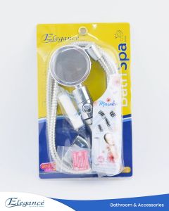 (ส่งจากไทย) Elegance หัวฝักบัวอาบน้ำ สปา 3 ระบบ  (เฉพาะหัว) หมุนได้360องศา มีปุ่มล็อคสำหรับเปิด-ปิดน้ำ พร้อมFilter กรองสิ่งสกปรกที่มากับน้ำ