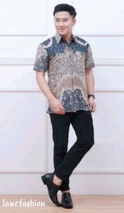 Atasan Batik Kerja Wanita Modrern Blouse Batik Puffy Shoulders Motif Peplum Blus Payung Maharani