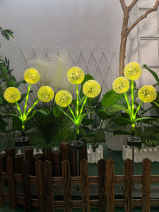 Solar Dandelion Lawn Lamp Outdoor House Courtyard Garden Terrace Ornamental Festoon Lamp Camping Landscape Ground Lamp