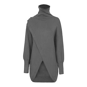 S·DEER | Áo Sweater Cổ Cao Bất Đối Xứng