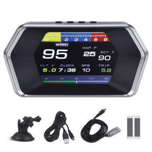 Diagnostic Computer Projector Car Electronics Digital Head Up Display Smart P17 OBD2 GPS On-Board Speedometer For Overspeed Warn