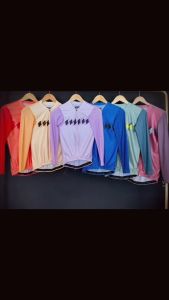 เสื้อปั่นจักรยานแขนยาว รุ่น Trainning Pro 2  ผ้าหน้าเรียบ Spandex + ด้านหลังตาข่าย Collection WINTER Jersey  6 colors