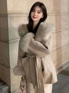 CHANGTONG | Áo Khoác Lông Cừu Sang Trọng Cổ Lớn