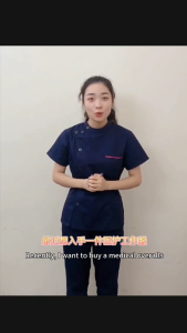 Women’s Cotton Scrub Set – Short Sleeve Nurse Uniform for Hospital Dental Spa