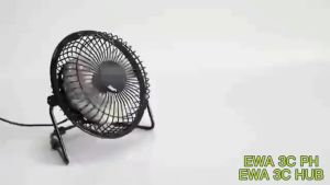 4 Inches Portable Fan USB Mini Iron Fan Desktop Cooling Electric Fan USB Fan Metal