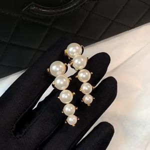 925 Silver Needle Exquisite Pearl Earring Gold Retro High-End Feeling Ins Style Earring For Women Jewelry Fashion