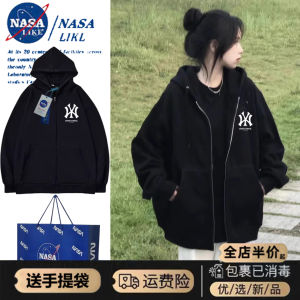 Áo Khoác Cardigan Nỉ Dày Có Mũ Trùm Đầu NASA Cho Nữ Áo Khoác Ngoài Thường Ngày Mùa Thu Đông Áo Khoác Ngoài Có Khóa Kéo Áo Khoác Ngoài Phong Cách Mỹ