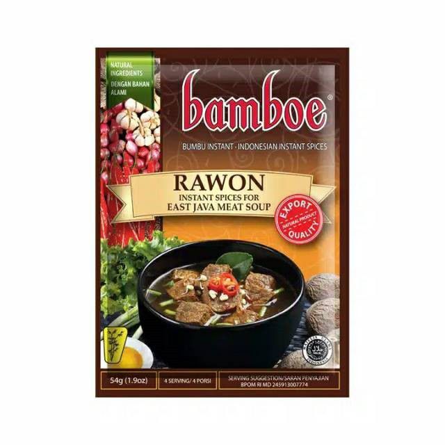 Bamboe Bumbu Rawon 54gr Bumbu Rawon Instant