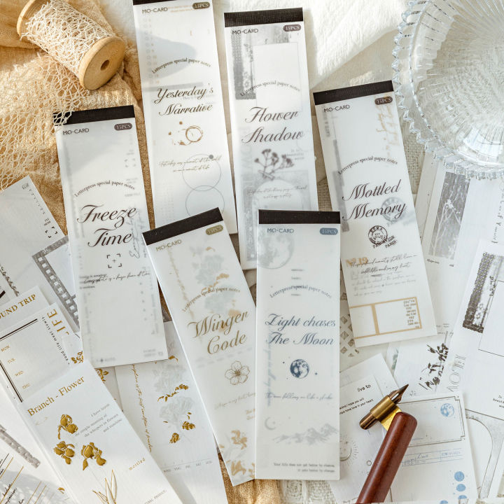 Stickers Punk | สมุดโน้ตลายวินเทจยาวปั๊มฟอยล์ทองไม่มีกาว | Lazada.co.th