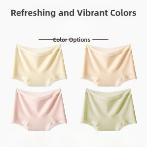 miiow | Pure Cotton Antibacterial Womens Underwear Briefs Mid-Waist Flat Angle Shorts Abdomen Control Non-Riding Four Corners Panties
