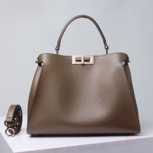 Vasono High Quality Genuine Cow Leather Women Top Handle Bag Shoulder Bucket Bag