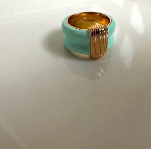 French Aurelie Same Design Gold Plated Classy Queen Glaze and Colours Black All-Matching Graceful Wide Ring Ring