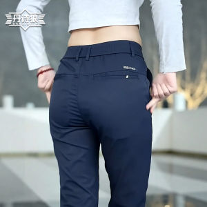 กางเกงขายาวทรงตรงสีดำสำหรับผู้ชาย ทรงหลวม ทรงลำลอง เหมาะกับฤดูใบไม้ร่วงและฤดูหนาว กางเกงขายาวทรงตรงสำหรับผู้ชาย