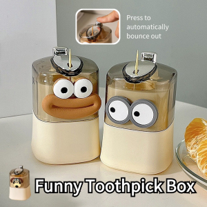 Creative Toothpick Storage Box Automatic Pop-up Toothpick Box Home Living Room Dining Room Press-type Toothpick Holder