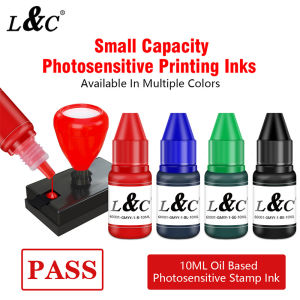 【PH Ready Stock】L&C 10ml Flash Stamp Ink Refill Premium Quality for Photosensitive Stamp Pre-inked Self Inking Rubber Stamps